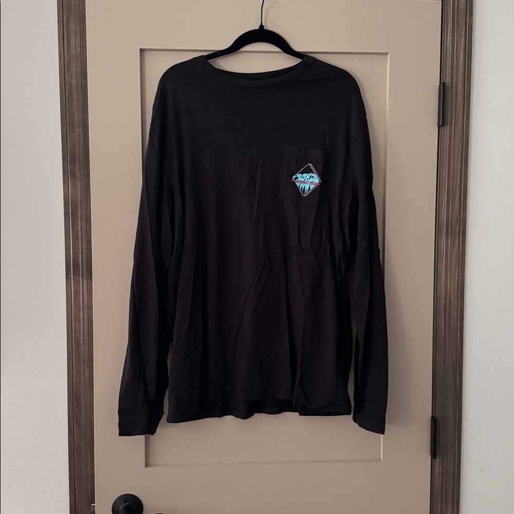 Vineyard Vines Black Long Sleeve Shirt with Logo
